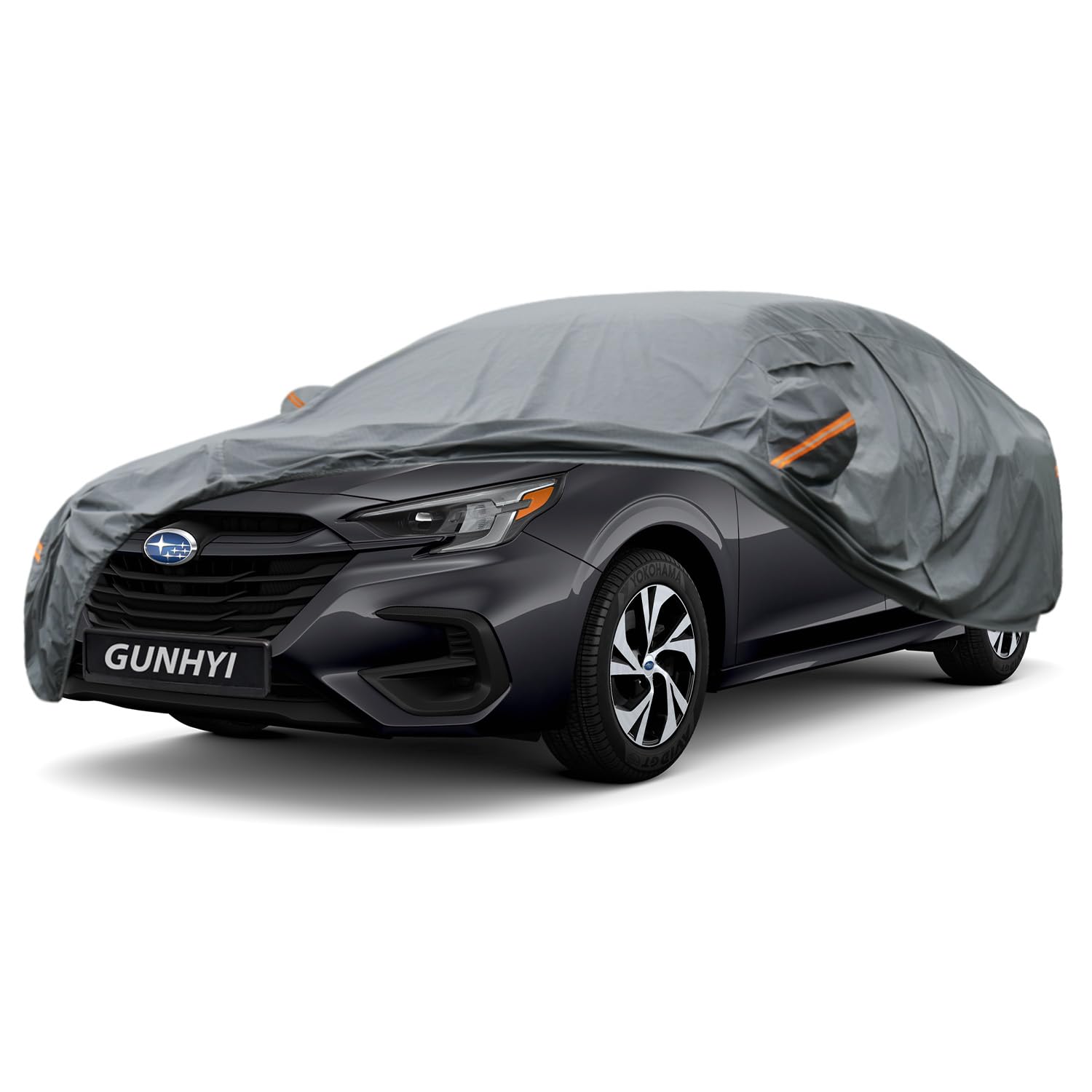 GUNHYI Premium Car Cover Custom Fit Subaru Legacy Sedan, 16 Layers Heavy Duty Car Cover Waterproof All Weather with Zipper Door for Sun Rain Snow Dust Uv Protection