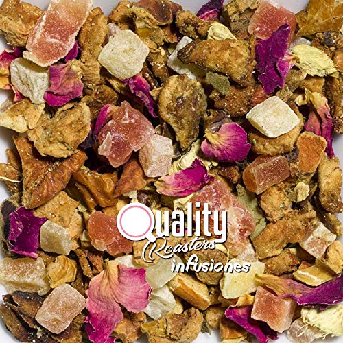 Infusión de frutas. Manzana y Jengibre. Mezcla. Servir frío o caliente. 100 gramos - Imagen 3