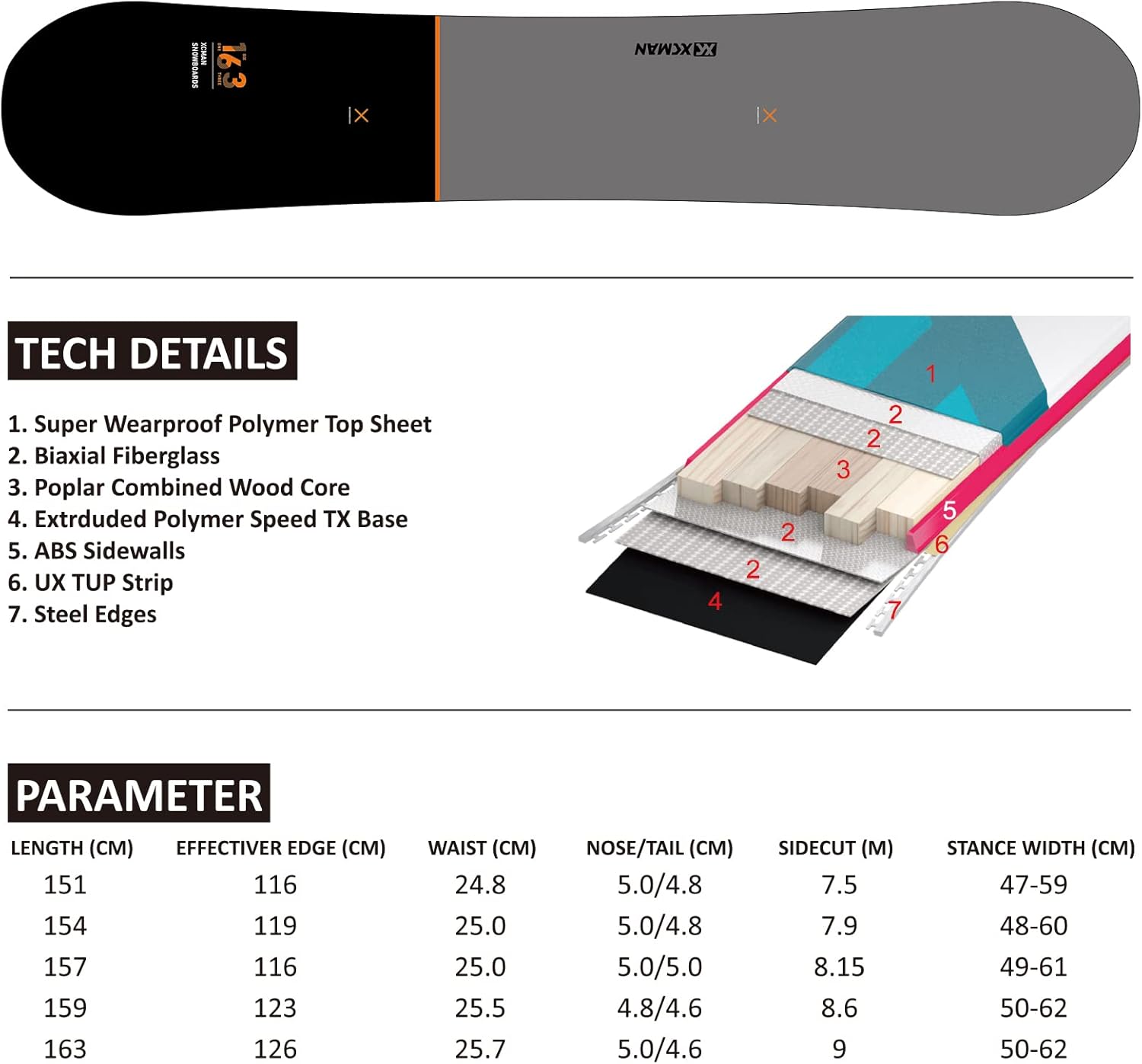 XCMAN Freeride Snowboard Beginner All Mountain,The Best AllTerrain