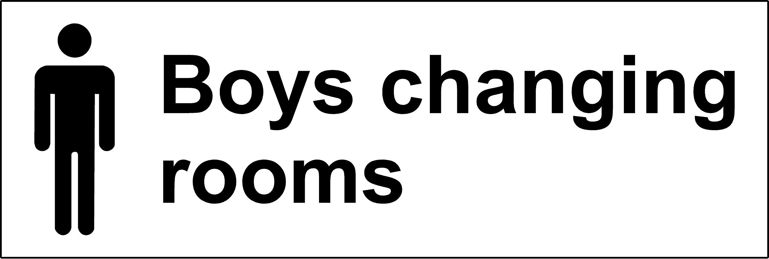 Kpcm Display Ltd Boys Changing Room Sign - 3Mm Aluminium Sign 300Mm X 100Mm