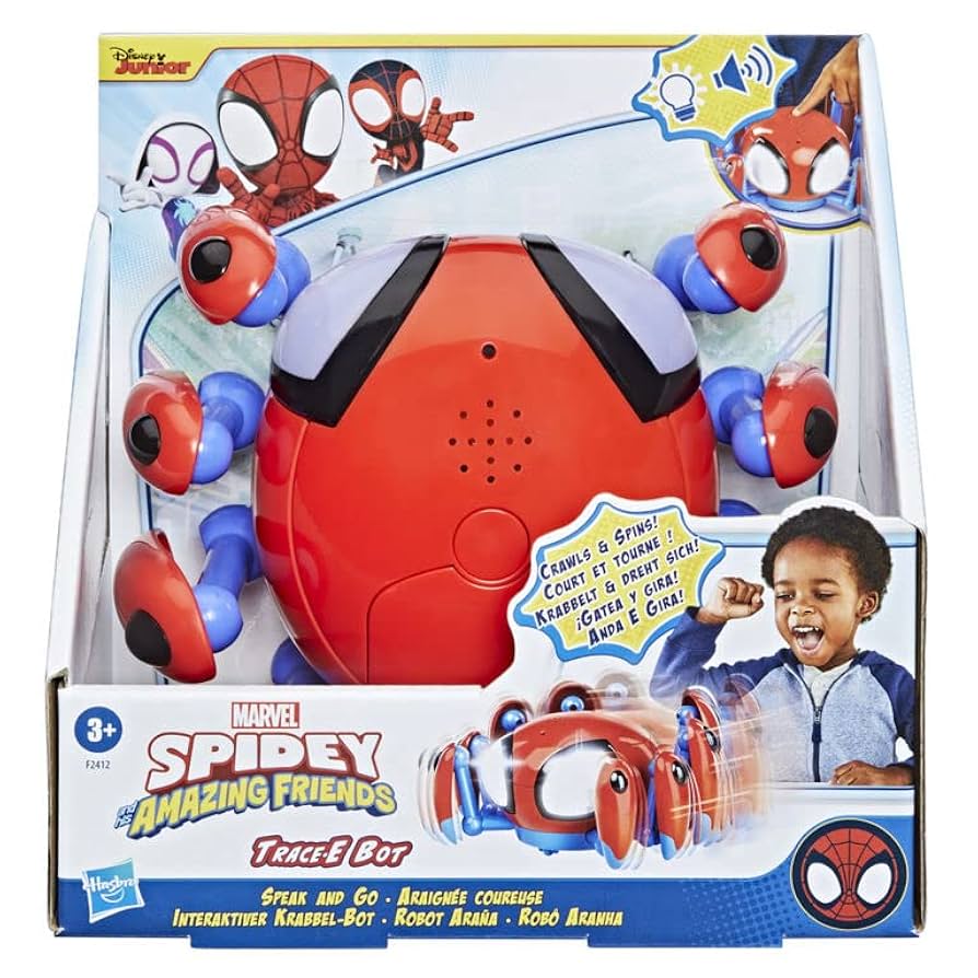 スパイダーマン SPIDER-BOT おもちゃ Spidey and His Amazing Friends Spider-Bot Pullbacks Play Set
