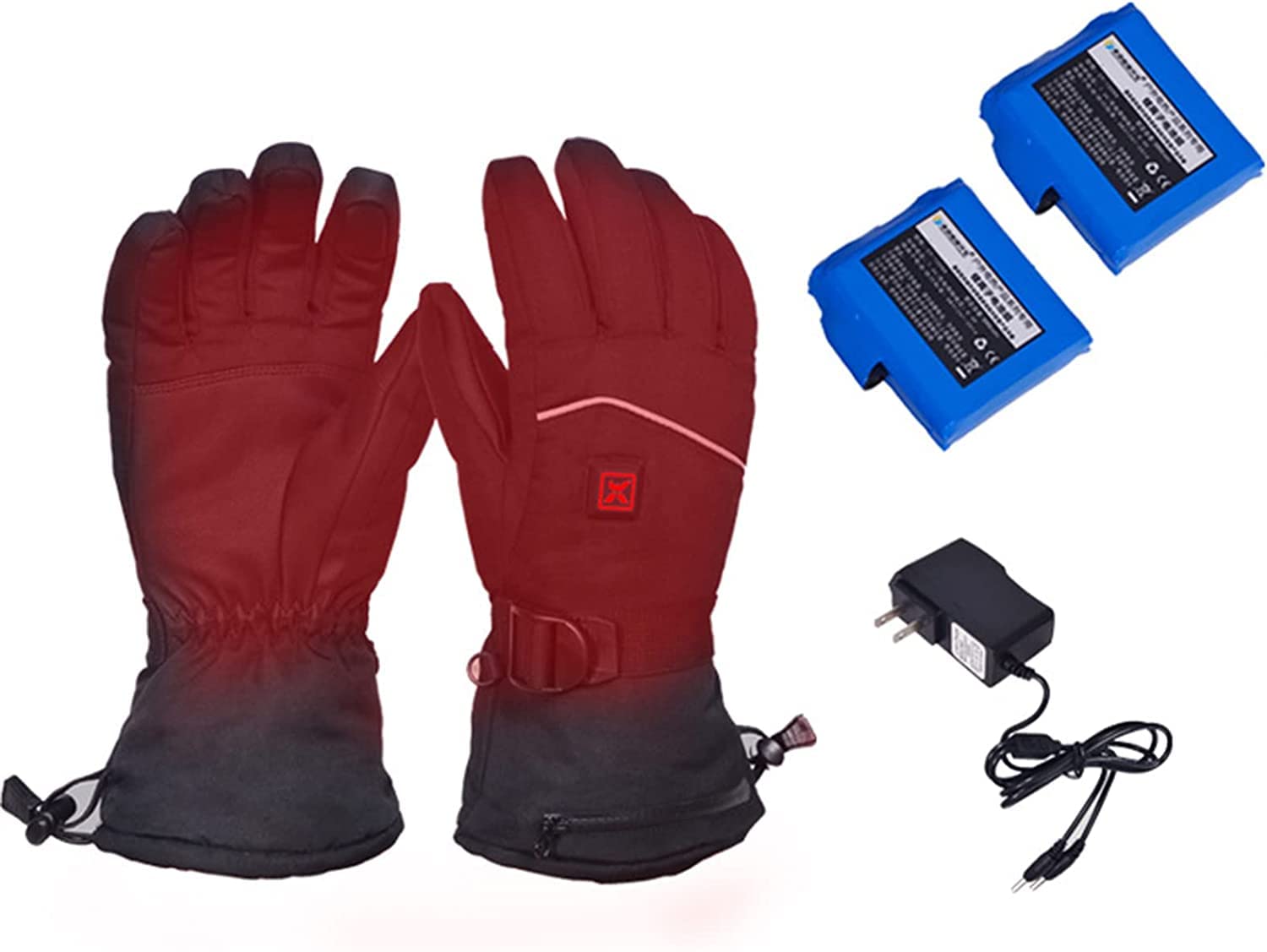 Gants chauffants écran tactile avec batterie pour moto et chasse