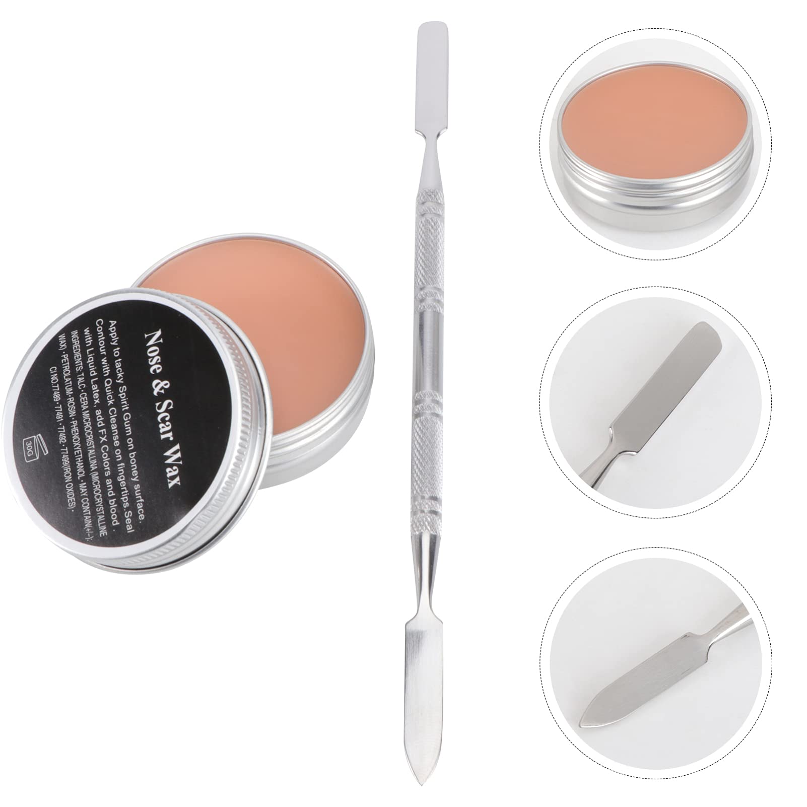 ABOOFAN 3 Piezas sangre de ojos falsos cera para maquillaje de cicatrices Bolso de Cosméticos bolsas de maquillaje cicatriz traje de sangre constituir set de maquillaje enjuague masilla