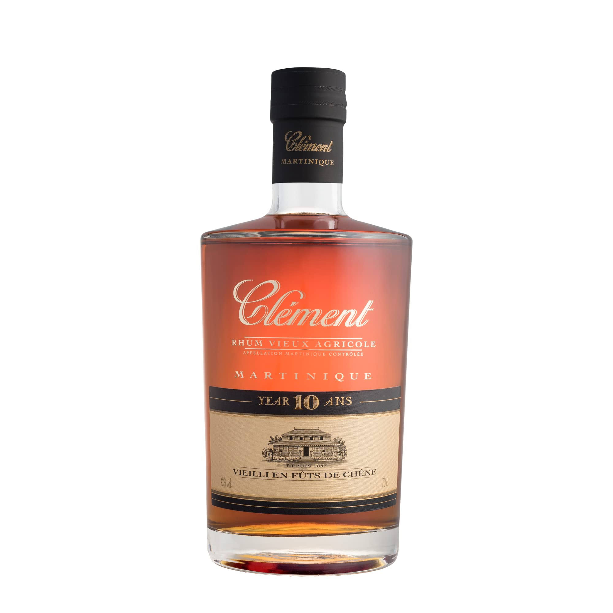 Clement Rum 10 Year Old Single Traditional Column Still Rum