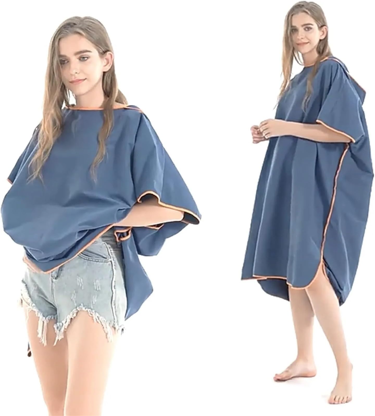 Poncho da surf, asciugamano for cambio con cappuccio, coperta spiaggia, telo bagno, muta, poncho Poncho da Spiaggia(Blue)