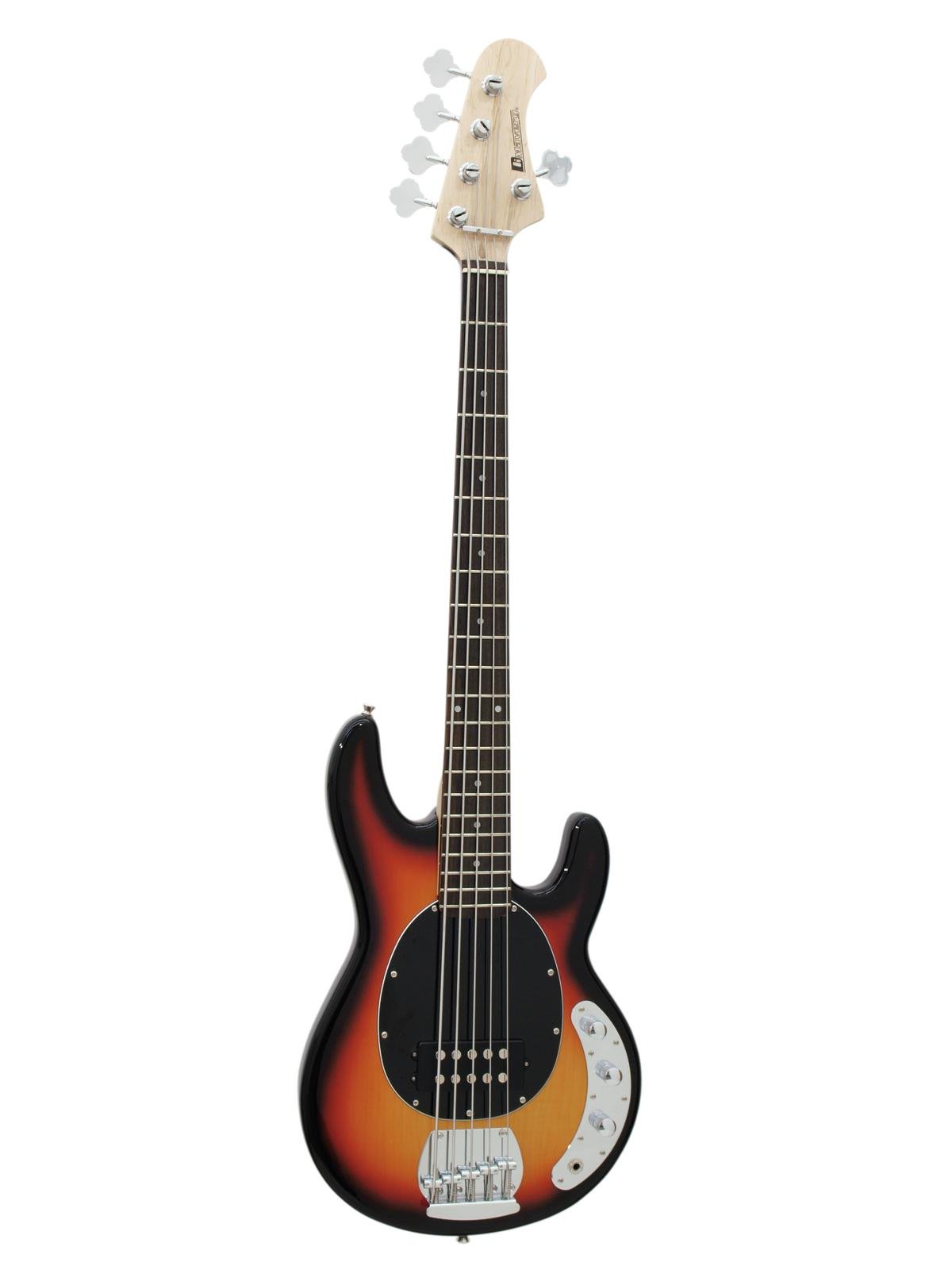 Dimavery 26222097 Basso Elettrico a 5 Corde, Sunburst