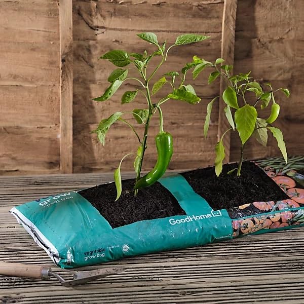 Vegetable Grow Bag Compost Soil 30L For Fruit Tomatoes Herbs Planter planting Peat Free, Potting Plants Garden Rectangular Growbag 6 Week Fertiliser