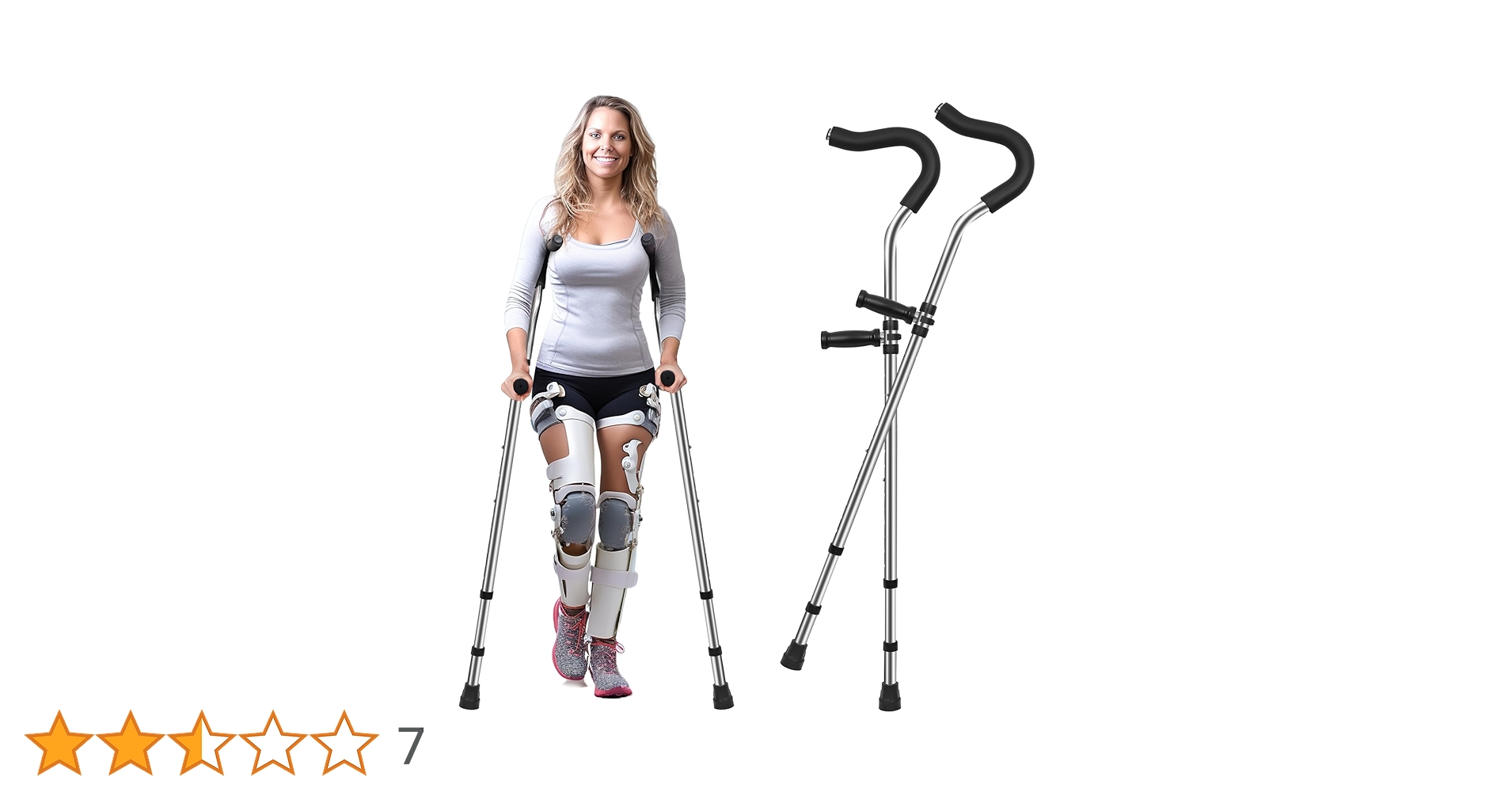 Amazon.co.jp: 松葉杖 2本 F型 まつばづえ ステンレス 杖 衝撃吸収杖