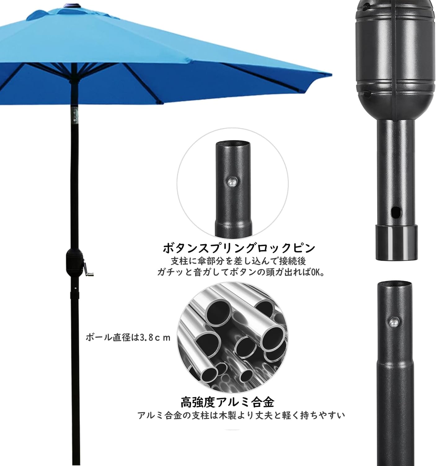 【人気商品】LOVE STORY ガーデンパラソル 210cm/230cm/27 Amazon | LOVE STORY ガーデンパラソル 210cm/230cm/270cm/300cm 大型