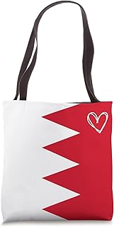 Bahrain Flag Bahrainis Heart Proud Heritage National Day Tote Bag