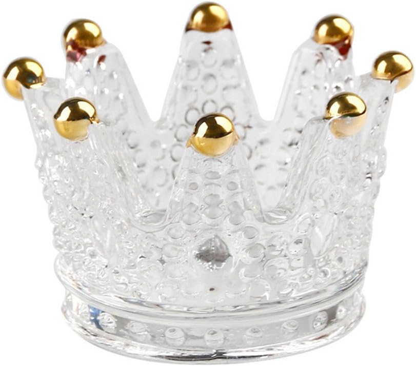 Glass Crown Ashtray Creative Desktop Smoking Ash Tray Home Office Decoration,Golden