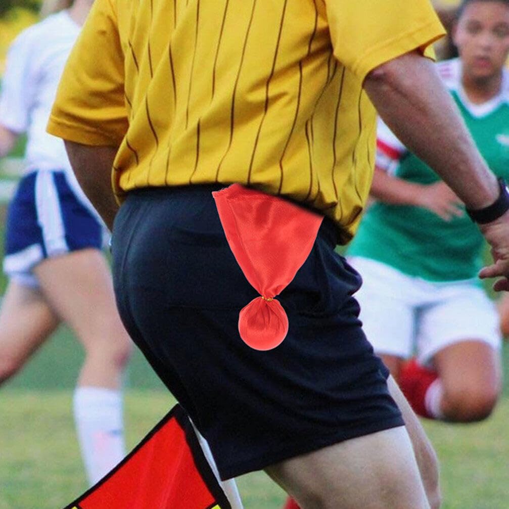 Baluue Professional Soccer Penalty Flag 2 Pcs Set Football Referee Kit Durable for Long Use Easy to Find