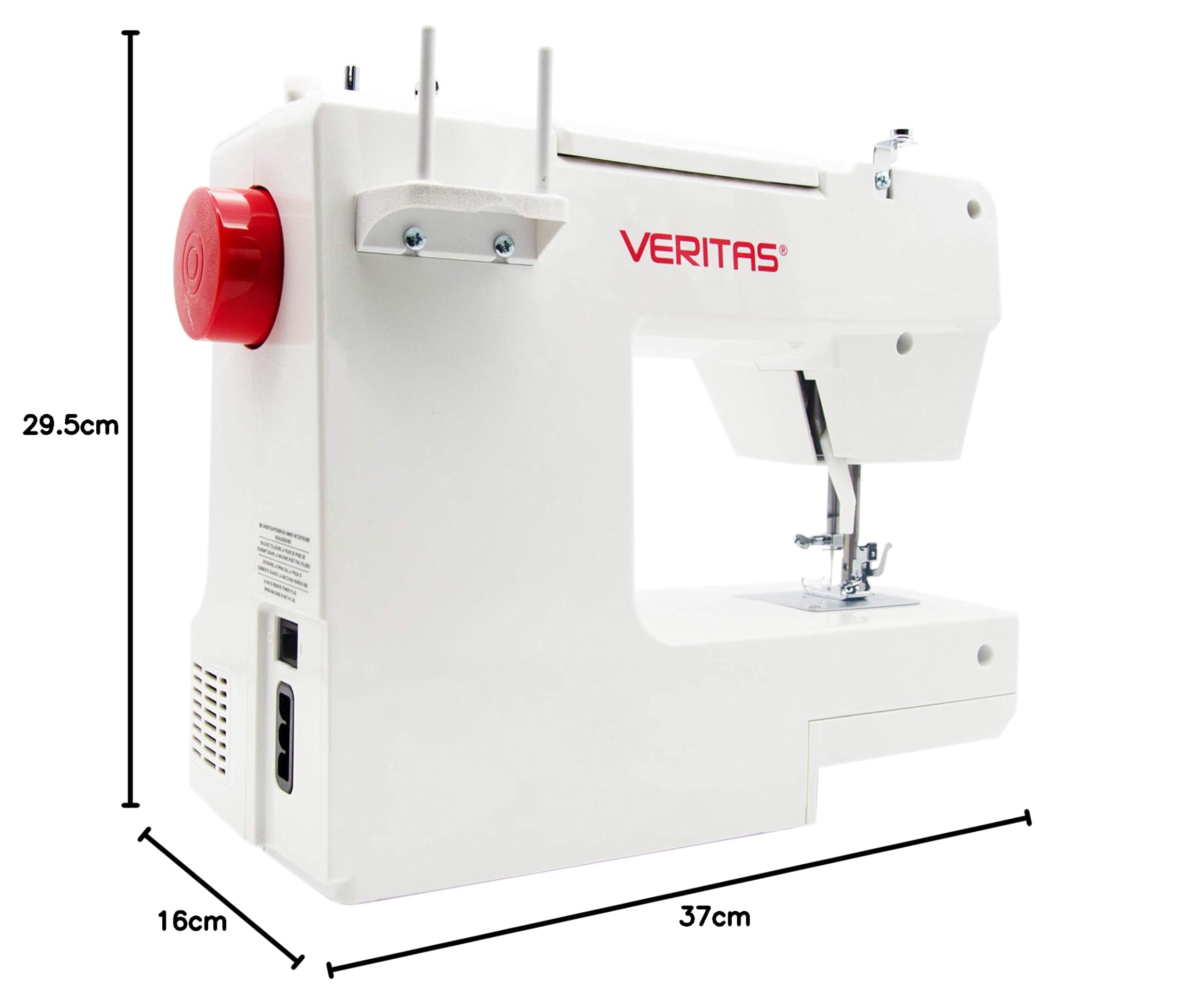 VERITAS Sarah Einsteiger-Nähmaschine – 13 Stichprogramme, Freiarm, Fadenabschneider, einstellbare Stichlänge, Fadenführung, Empfehlung Kinder-Nähmaschine F.A.Z. Kaufkompass