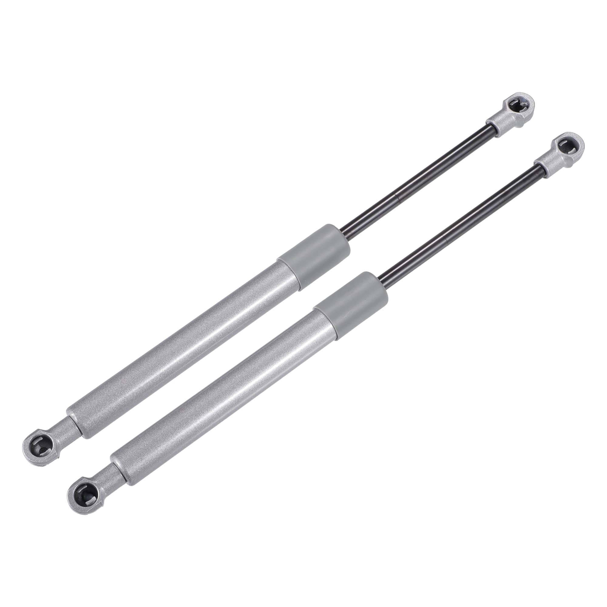 QUARKZMAN 2 sztuki amortyzatorów gazowych 250N uniwersalne 300 mm srebrny czarny | Długość całkowita 317 mm, długość po złożeniu 190 mm, średnica koperty 18 mm, średnica pręta łączącego 8 mm
