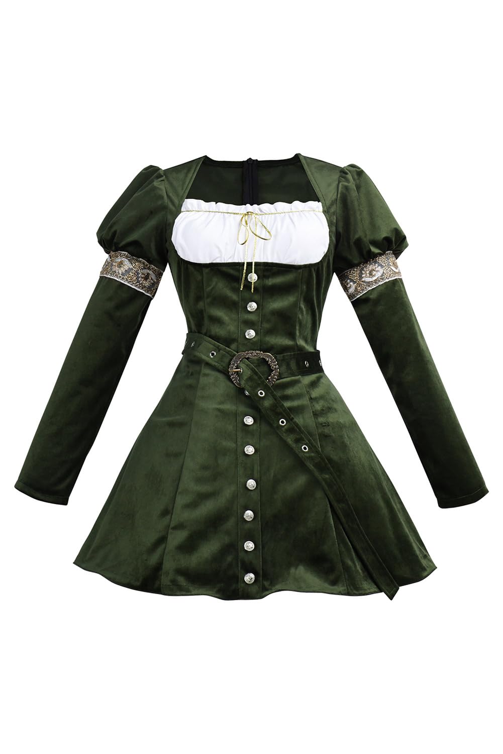 Vestido gótico para mujer, disfraz gótico, ropa medieval, renacentista, Halloween, carnaval