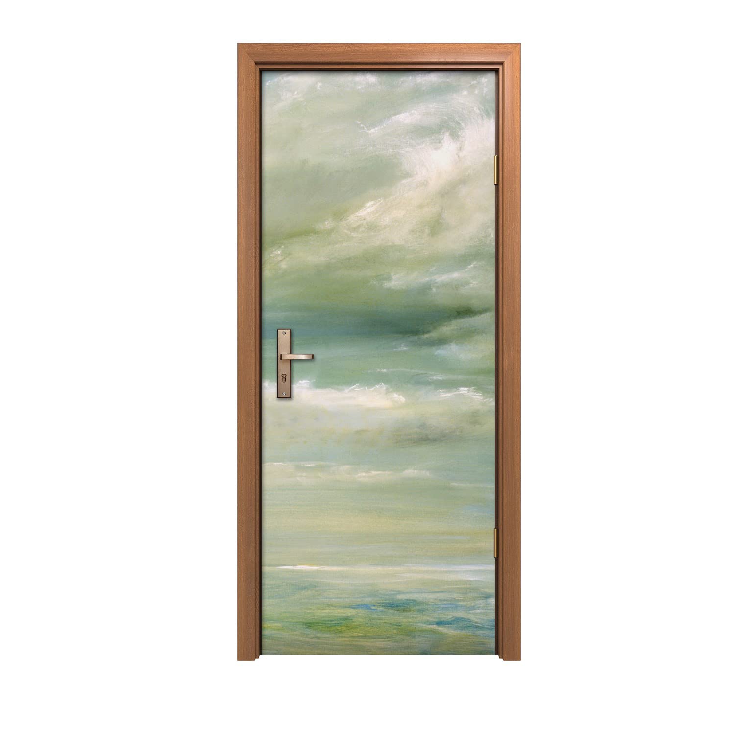 Autocollant de porte qualitatif 90x200cm au fini mat et motif ciel