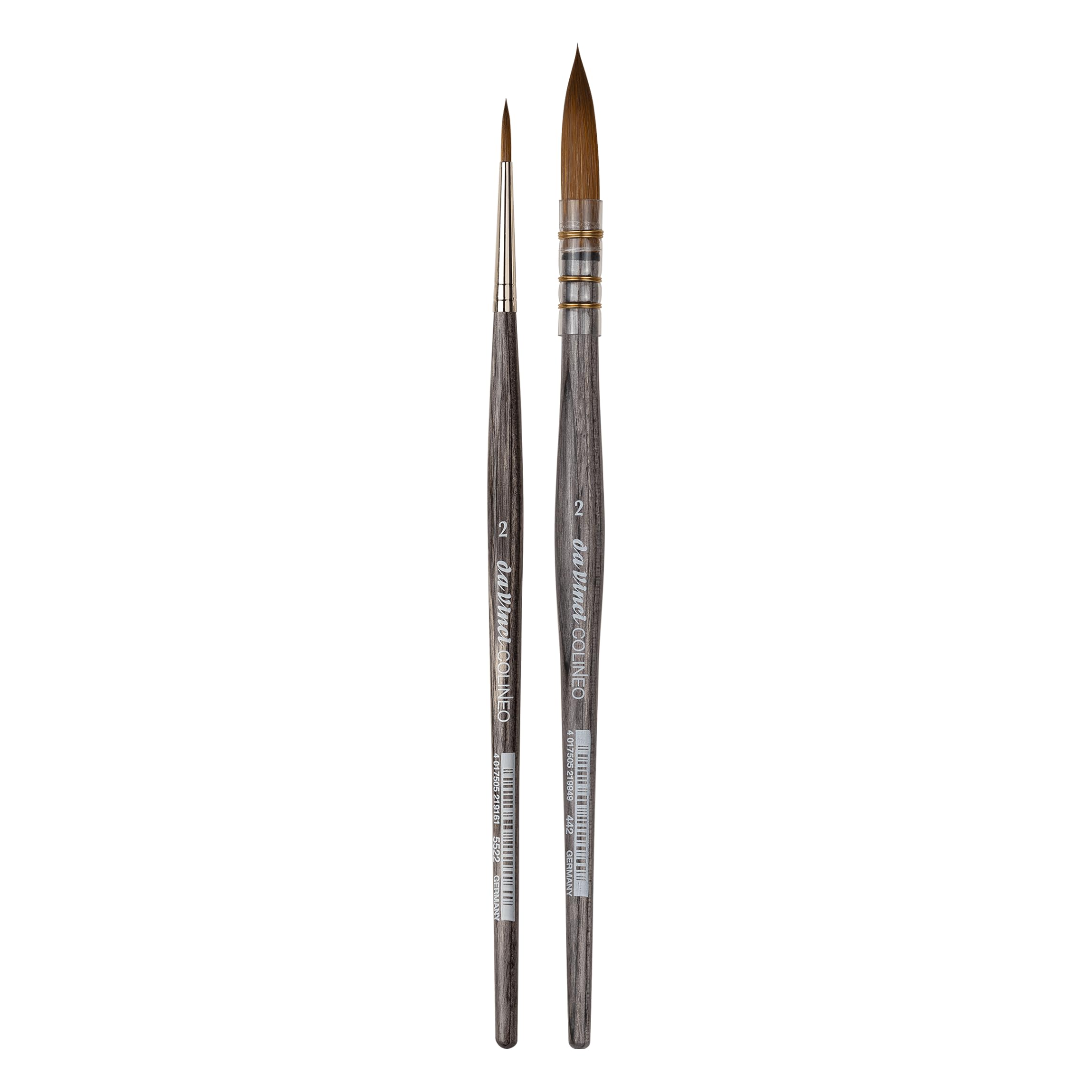 da Vinci, COLINEO Mango Corto, Juego de Pinceles para Acuarela, Fibras sintéticas, Pincel artístico, Pintura Acuarela, Pinturas acrílicas líquidas, Fabricado en Alemania, Juego, tamaño 2