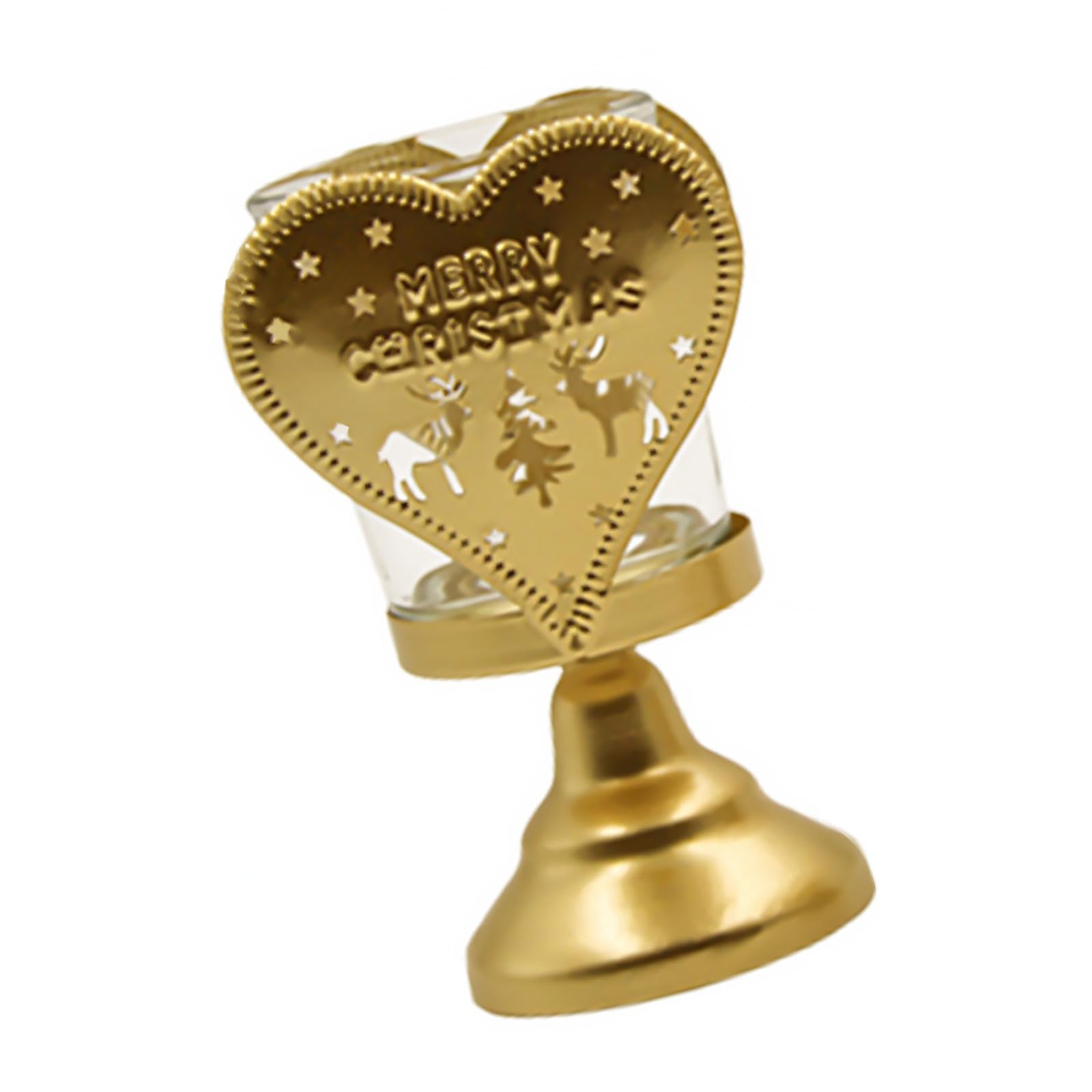 Pangboer Golden Love Unique Candleholder Decorative Candlestick Elegant Metal Holder For Christmas Dining Candlelighting Holder