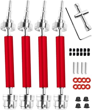 Drive Shaft CVD Upgrades Part Axles for 1/10 Big Rock V3 3S BLX 4x4 4WD,4Pcs Front Rear Driveshafts for New Big Rock V3,RC Car Model #ARA4312V3,Red More Power
