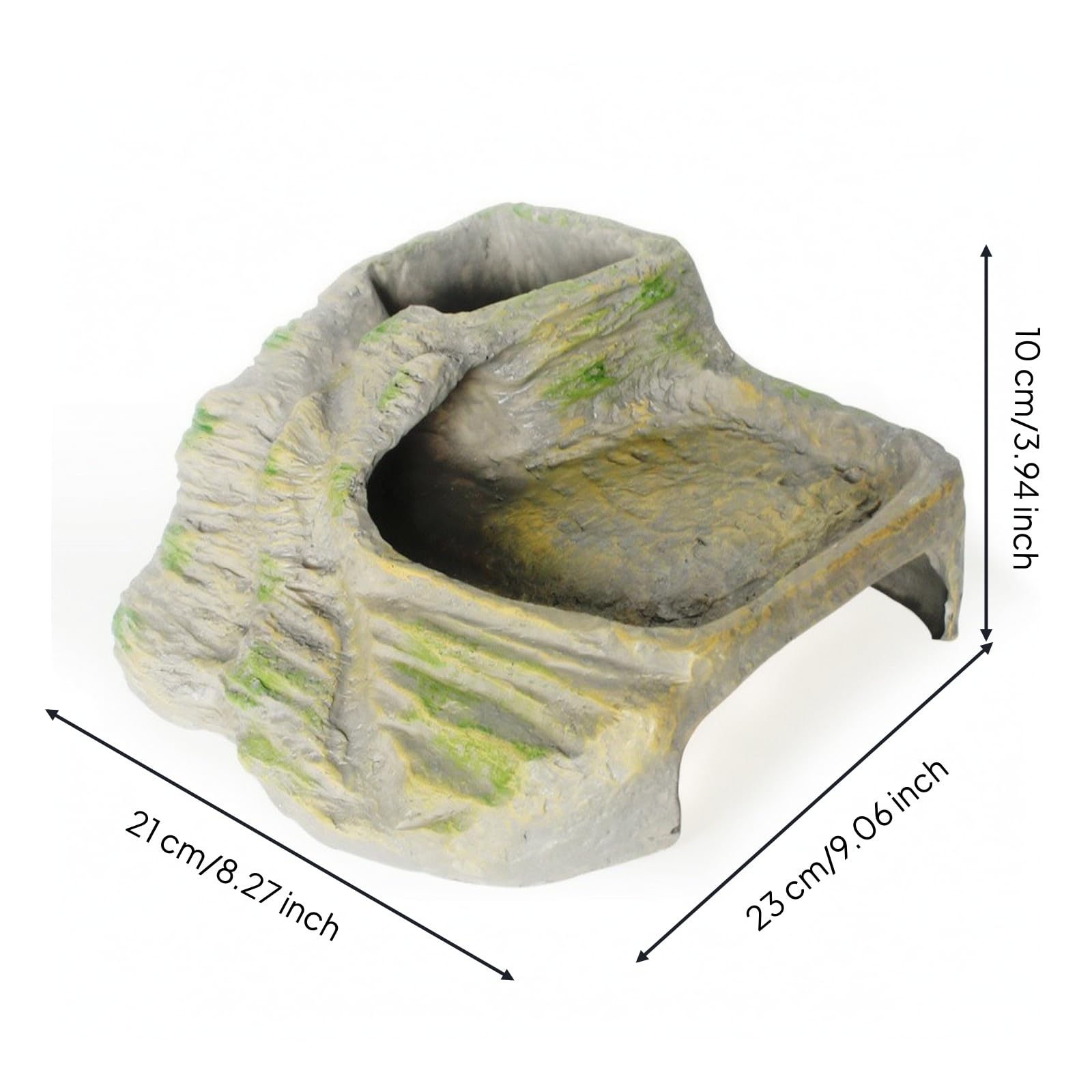 Piattaforma Basking con Rampe in Resina Piattaforma di Riposo con Nascondiglio, Stile A