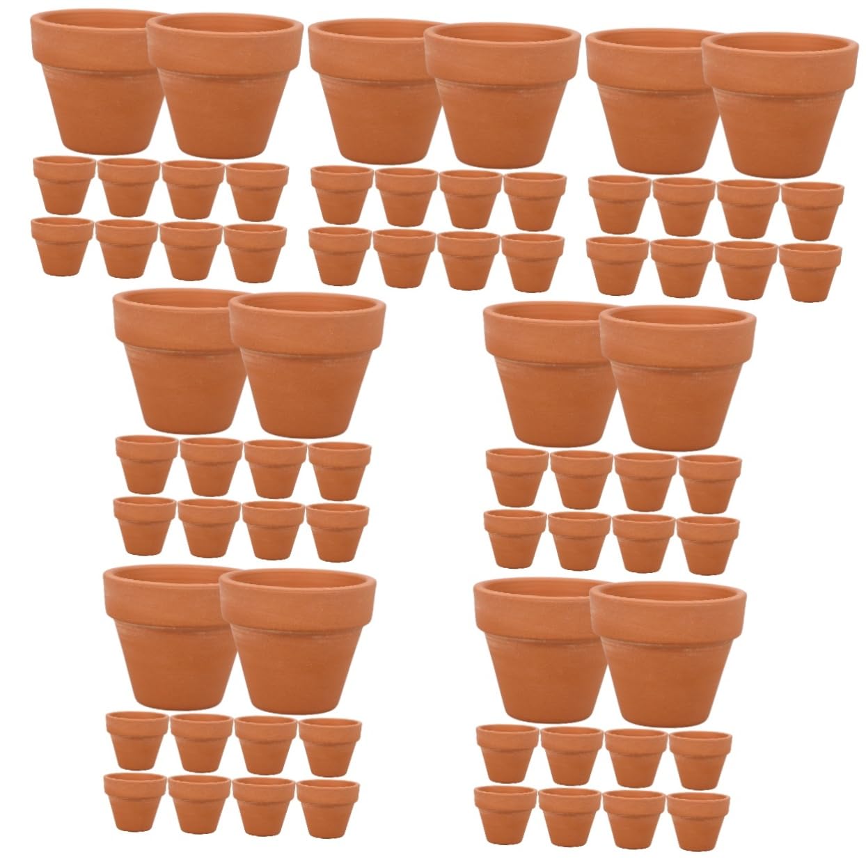 Sosoport 70 STK Terrakotta-Topf rustikaler Übertopf Kaktus Pflanzgefäße Blumentopf aus Terrakotta Blumendekor pflanzenanzucht ton basteln Mini blumentopf Blumentöpfe Vase Mini-Pflanztöpfe