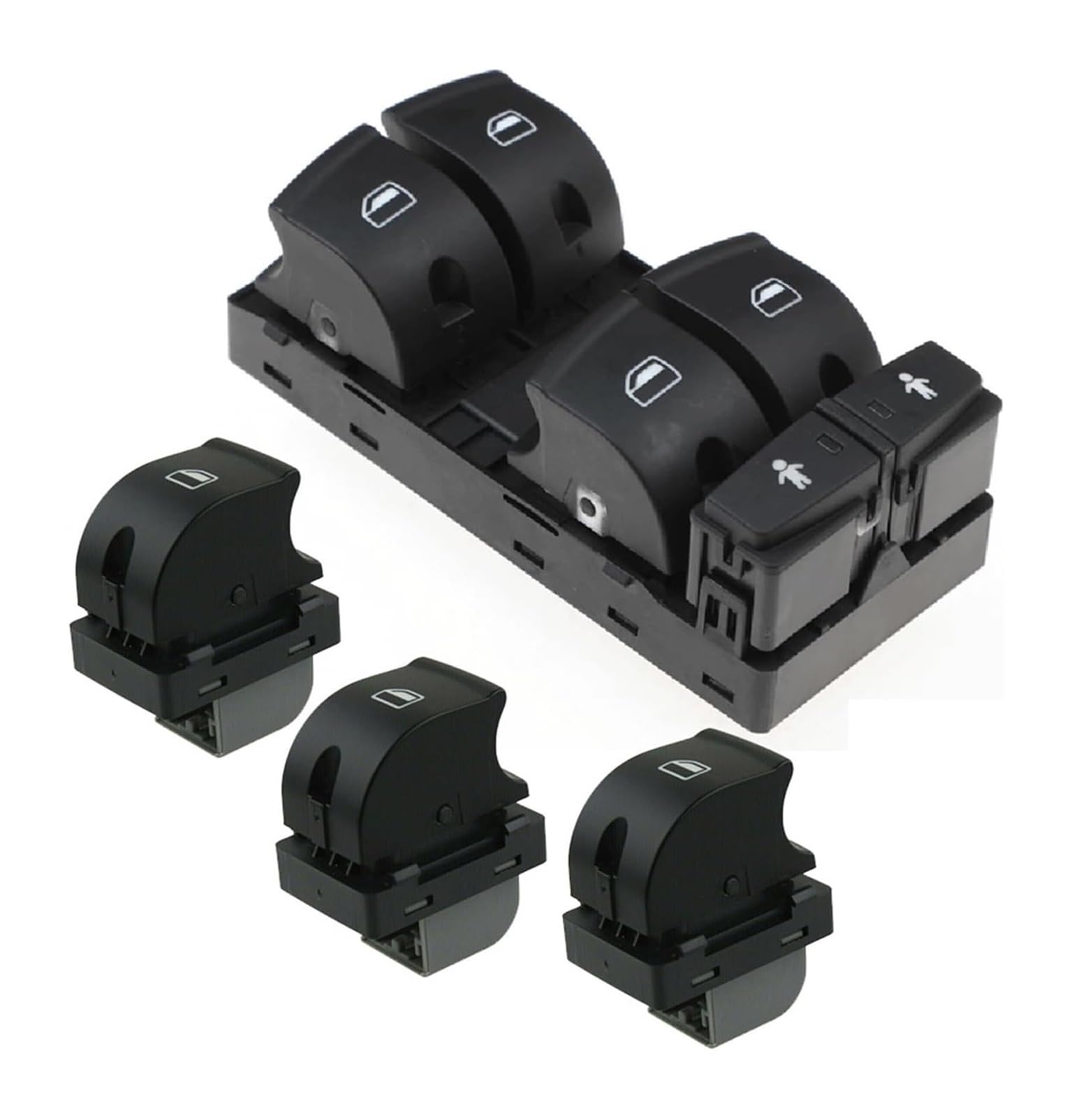 Commande lève-vitre Audi A6 boutons robustes finition soignée pour Quattro - 5