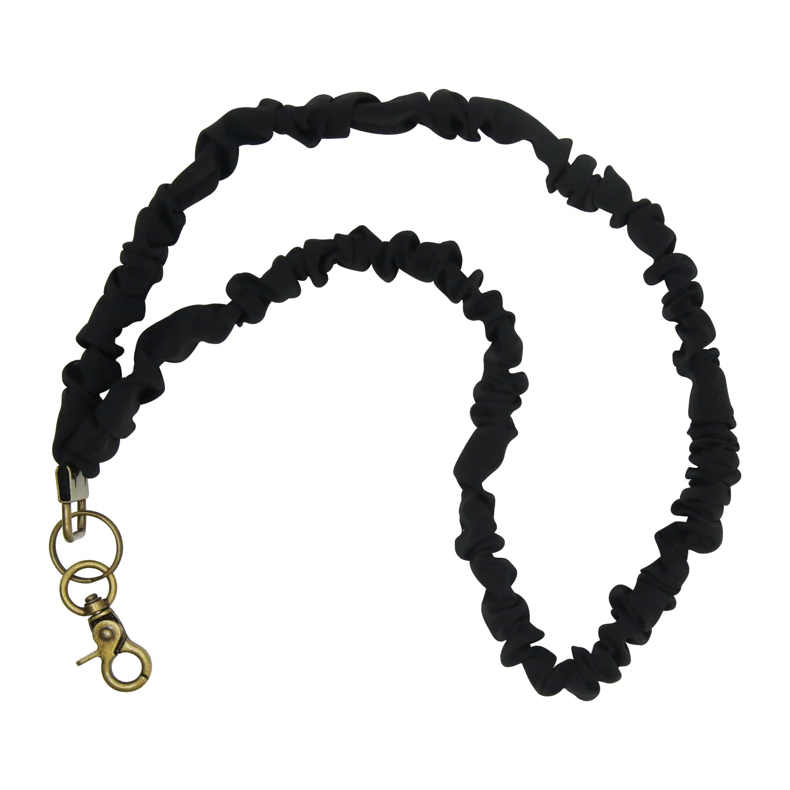 HINGTAI 2Pcs Teacher Scrunchie Lanyards for ID Card and Keys Stretchy Cute Neck Keychain with Clip Closure Long