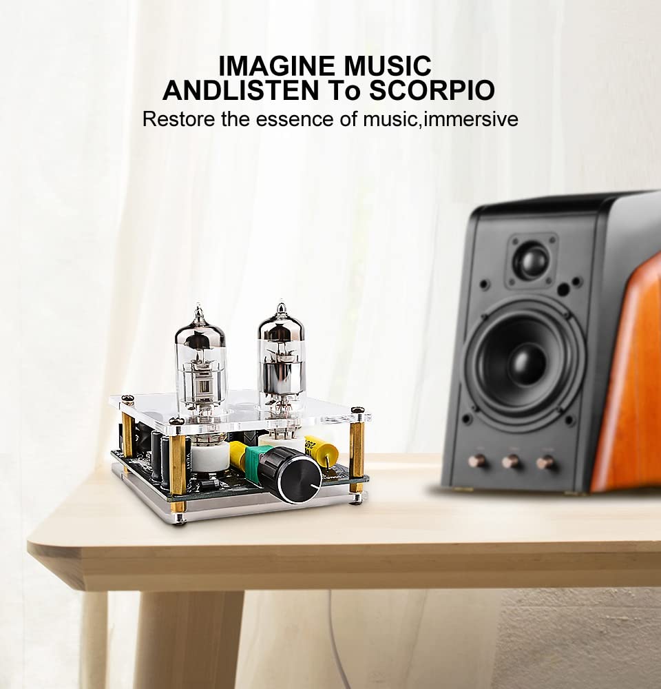 DLOETT Préamplificateur audio 6A2 Tube HiFi Préampli Stéréo Bile Buffer Audio AMP Haut-parleur Amplificateur de puissance Home Cinéma