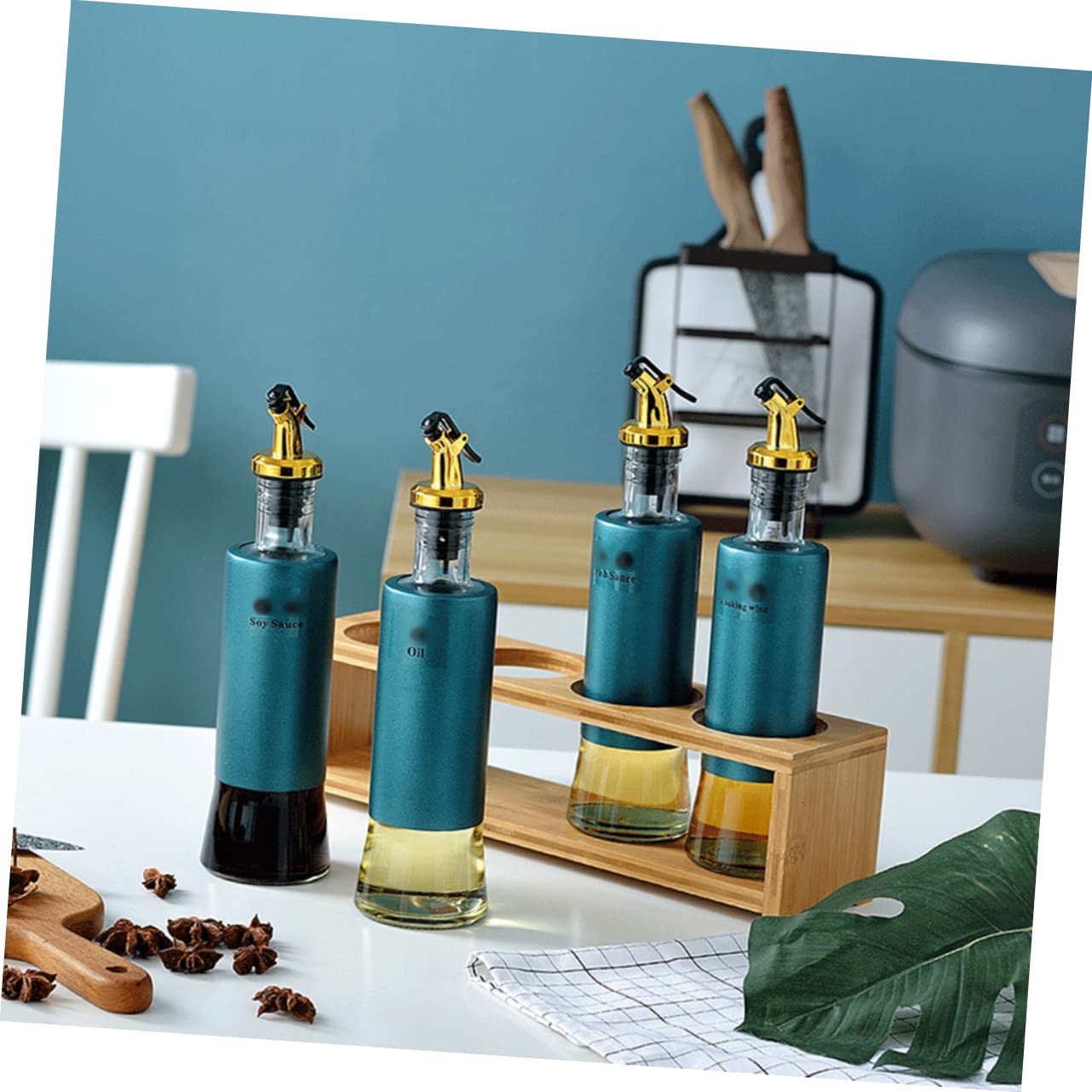 COLLBATH 8 Pcs Oil Nozzle Pour Spouts Olive Oil Spouts Wine Bottle Pourer Bottle Tapered Spout Oil Bottle Spout Vinegar Spout Pourer Condiment Bottles Oil Bottle Pourer Silver