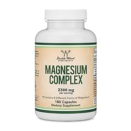 Magnesium Complex Supplement 180 Capsules (426mg Elemental Magnesium Provided by 2,300mg of Eight Different Forms of Magnesium) MAG-8 Provides 100% Daily Recommended Value of Magnesium by Double Wood