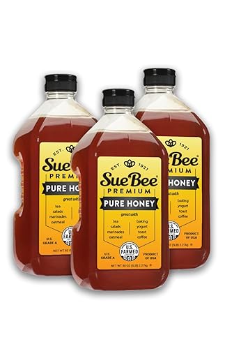 Miniatura 5 de Sue Bee Pure USA Clover Honey, 40 onzas (2.5 libras) Sue Bee Pure Premium Trébol Miel de Apicultores de Estados Unidos