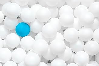 Gmefvr Mini Plastic Ball 36 mm White and Multi Color Pack of 36 (White)