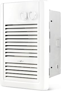 Uniwatt UHF Quiet Wall Fan Heater – 1000W / 240V – Fast, Silent Heating – Built-In Thermostat & 30-Min Timer – Durable Steel Design – White (UHF1002TTW)