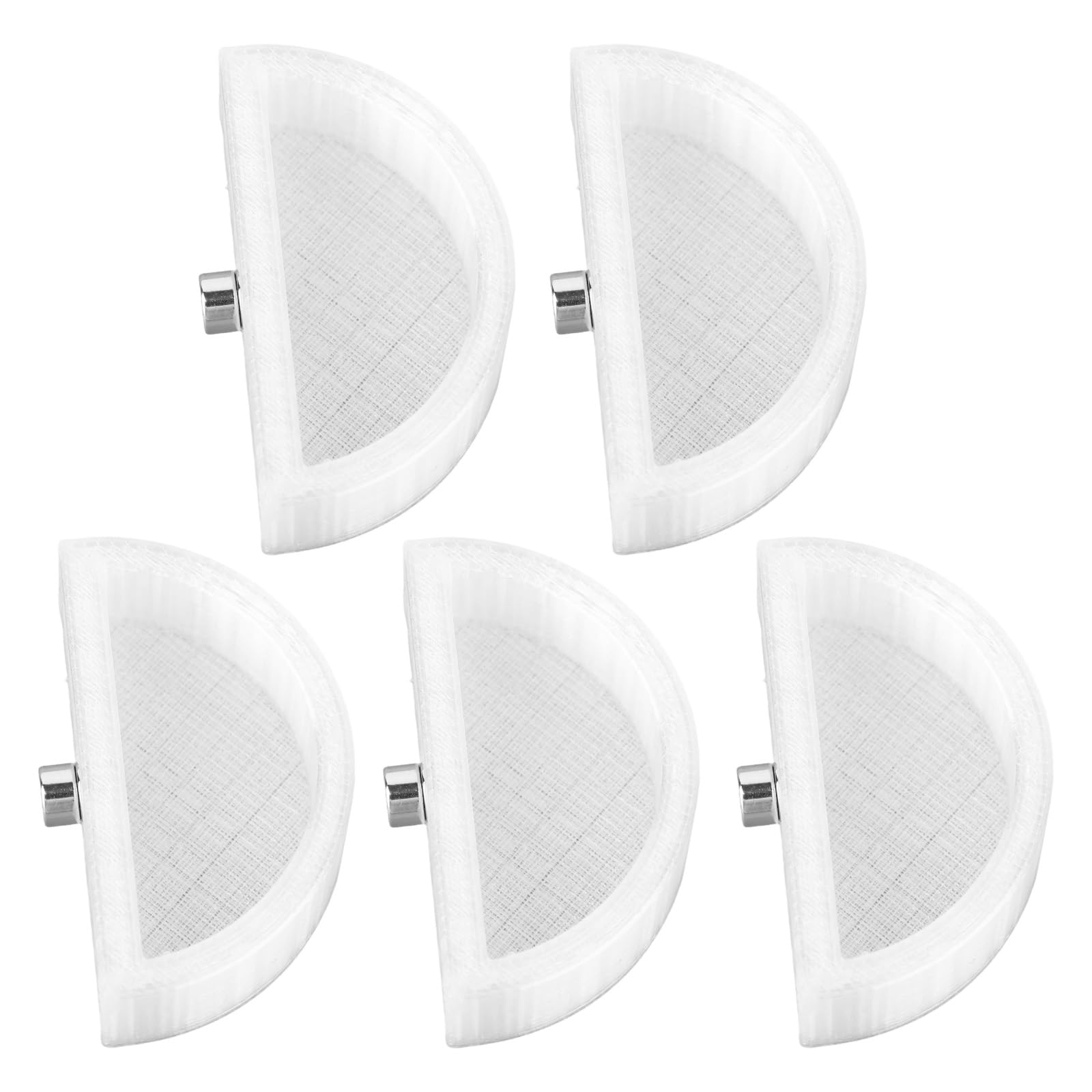 Fukaisu 5pcs Jumping Spider Feeding Dish Kit, Magnetic Half Round Jumping Spider Food Feeder Water Bowl Dispenser Leak-Proof Enclosure Accessories Hide Decor for Tarantula Mantis Small Reptiles
