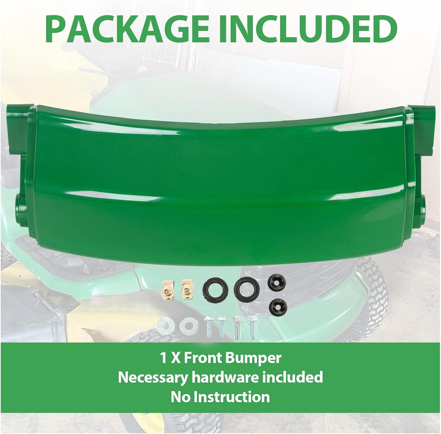 ECOTRIC Front Bumper with Hardwares Compatible with John Deere LT133 LT155 LT166 LT150 LT160 LT170 LT180 LT190 LT Series Tractor Replacement for AM128998