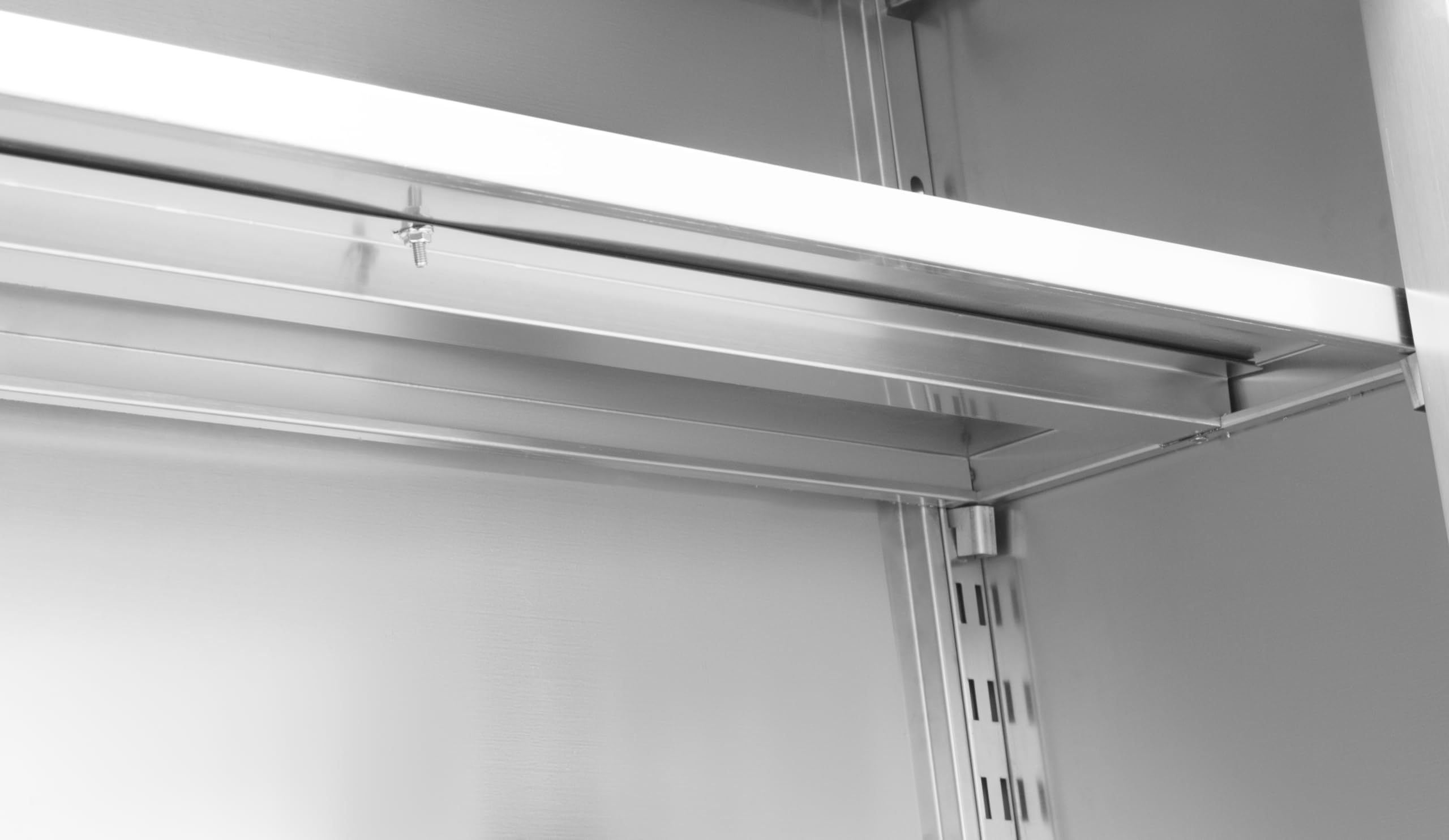 METRO Professional Armadio pensile per cucine professionali GWCB1180, acciaio inox, 180 x 40 x 65 cm, con 2 porte scorrevoli, argento