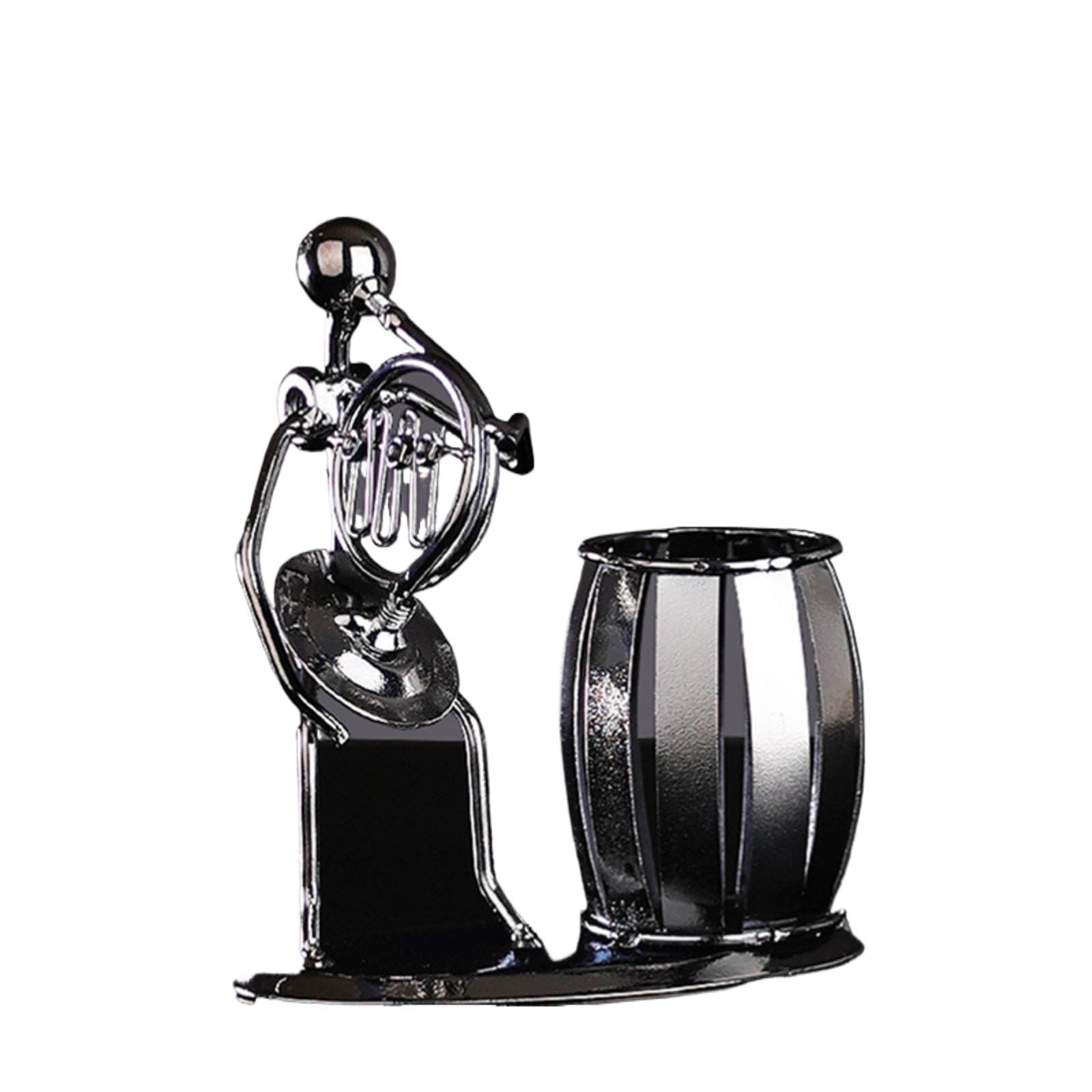 Figurines de musicien en métal pour décoration de bureau et salon stylé