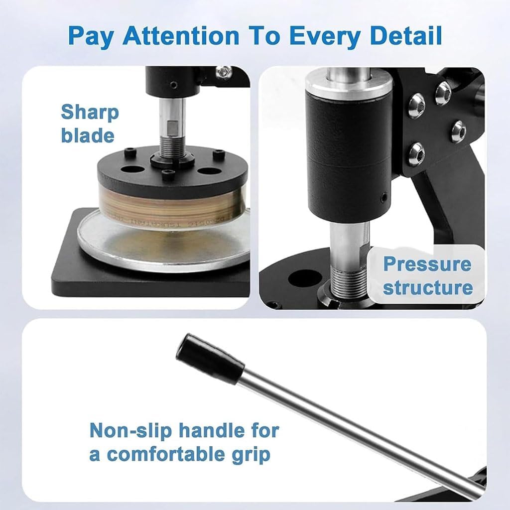 Round Sample Cutter for 100 Sqcm Round Cloth Sample Disk,Round Fabric Cutter,Foam Cutter Tool,Cutting Thickness 0-10mm - Ideal for Leather, Paper Disc Sampling