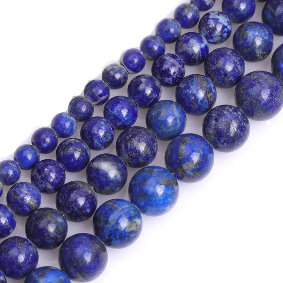 HAAMIIQII 35pcs 10mm Natural Lapis Lazuli Stone Beads Round Loose Gemstone Beads for Jewelry Making Strand 15 Inch - Image 4