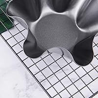 Vista 6 de Abgream Juego de moldes para tortillas, paquete de 6 moldes de acero al carbono antiadherentes para ensalada de tacos para tortillas, moldes