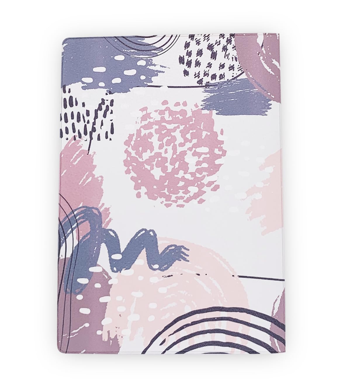 Nemau - Protège Carnet de Santé en Simili Cuir – Fabriqué en France - Étui Carnet Bébé Enfant Fille ou Garçon Adulte - Format Maternité Standard - Idée Cadeau Naissance - Modèle Abstrait Rose et Gris
