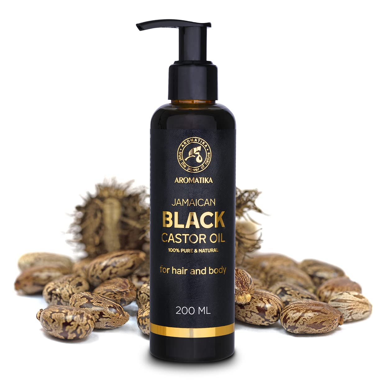 Jamaican Black Castor Oil, 200ml, Ricinus Communis, Pure & Natural, Castor Oil, Carrier Oil for Essential Oils, Oil for Skin - Image 2