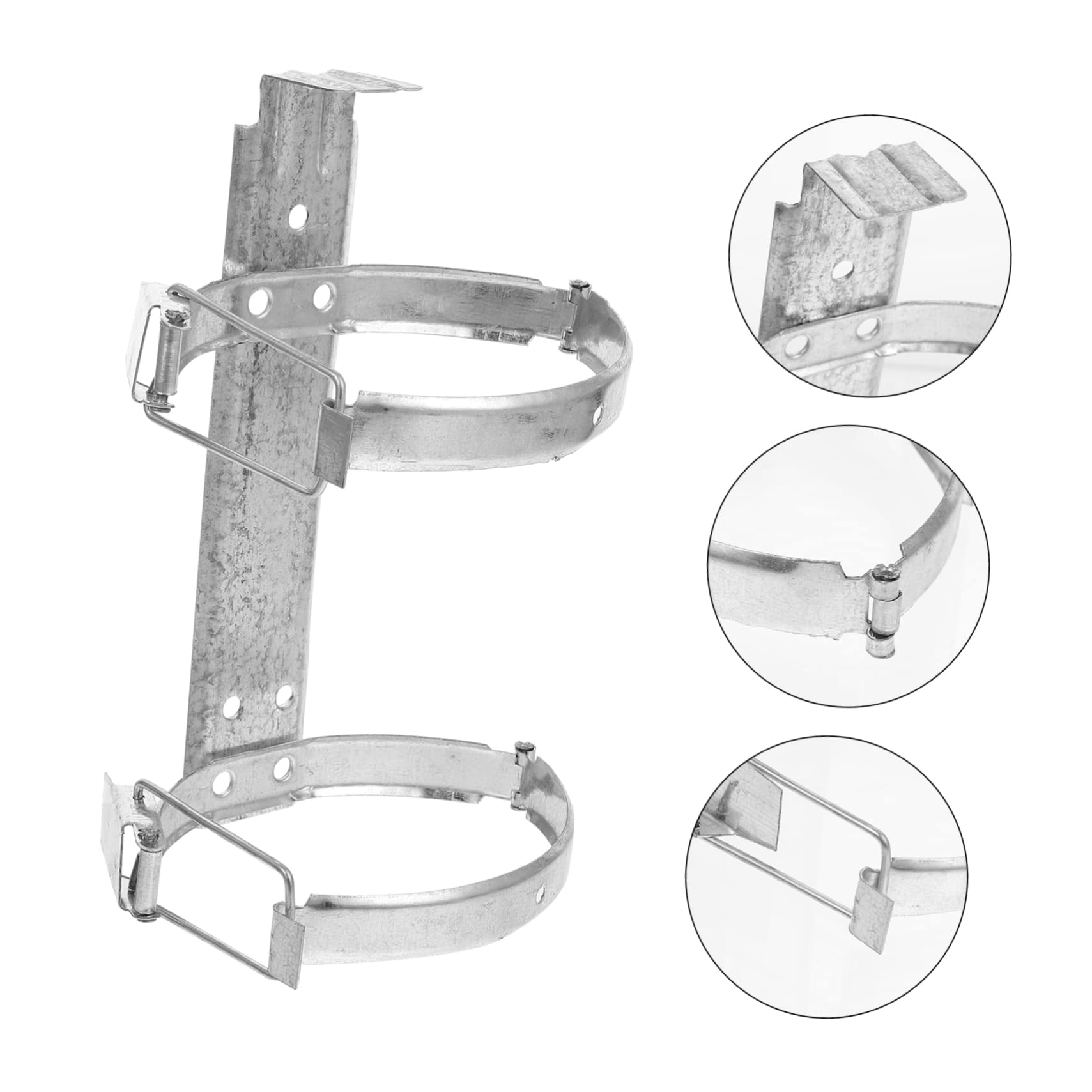 Mikikit 4 Piezas Soporte de Montaje de Extintor de Incendios de Hierro Rack de Pared Galvanizado Resistente la Corrosión para Uso Hogar Oficina y Cocina Soporte Práctico y Seguro para