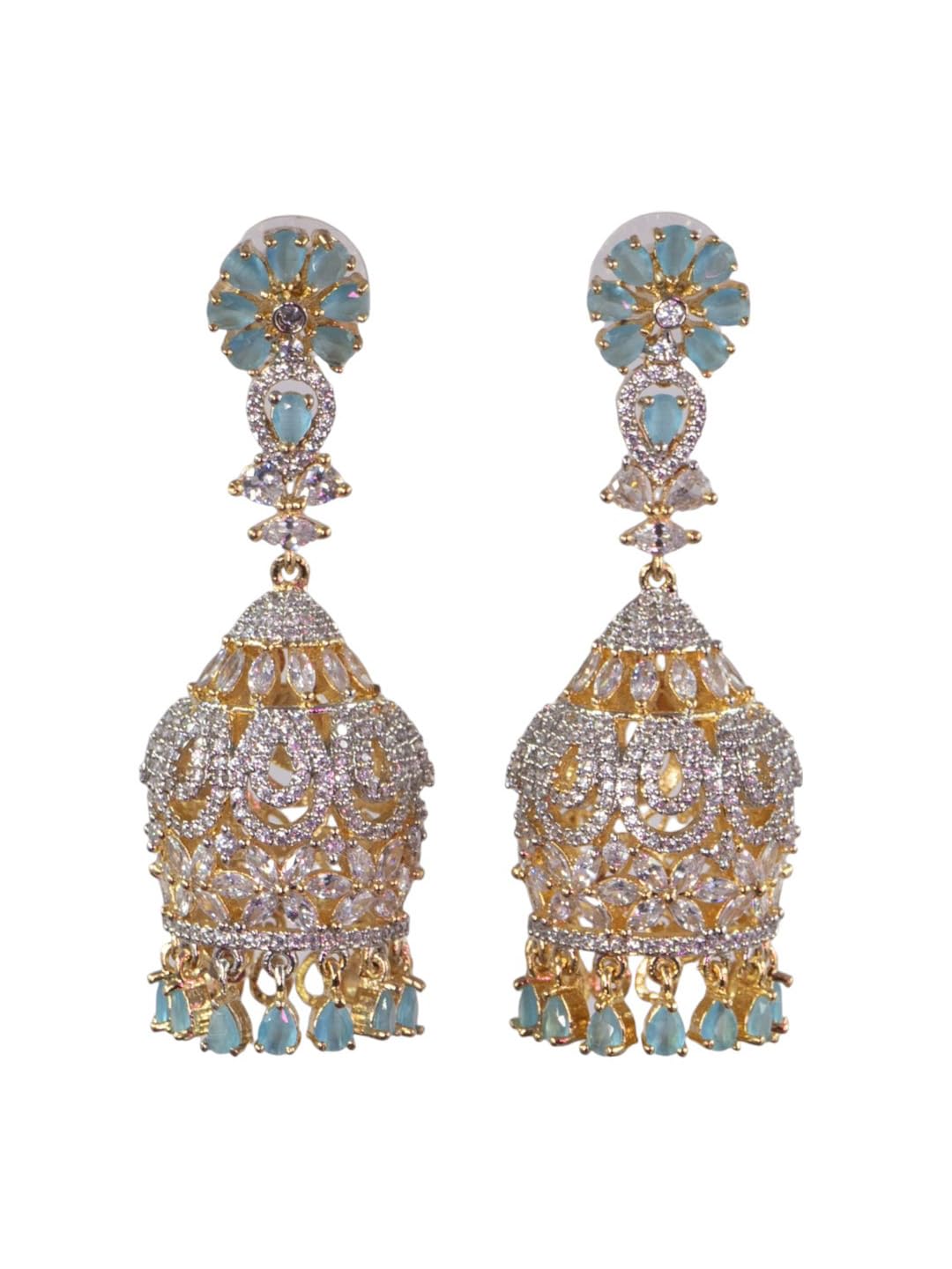 SHARLEEZ FASHION -Beautiful Earrings Jhumka For Women Girls Stylish Latest Earrings Traditional Jhumka Earrings Gift For Sister Gifts Jewellery Light Blue (B0CNZDD991) Amazon Price History, Amazon Price Tracker