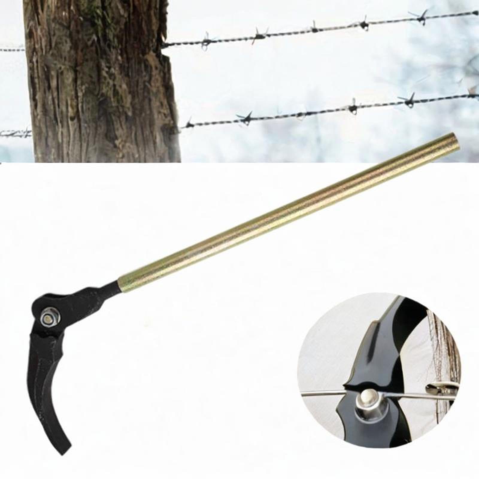 Tensor de alambre para valla de mango largo para granja, herramienta de valla de alambre suave y de púas, para valla segura, fácil de usar para agricultores y ganaderos