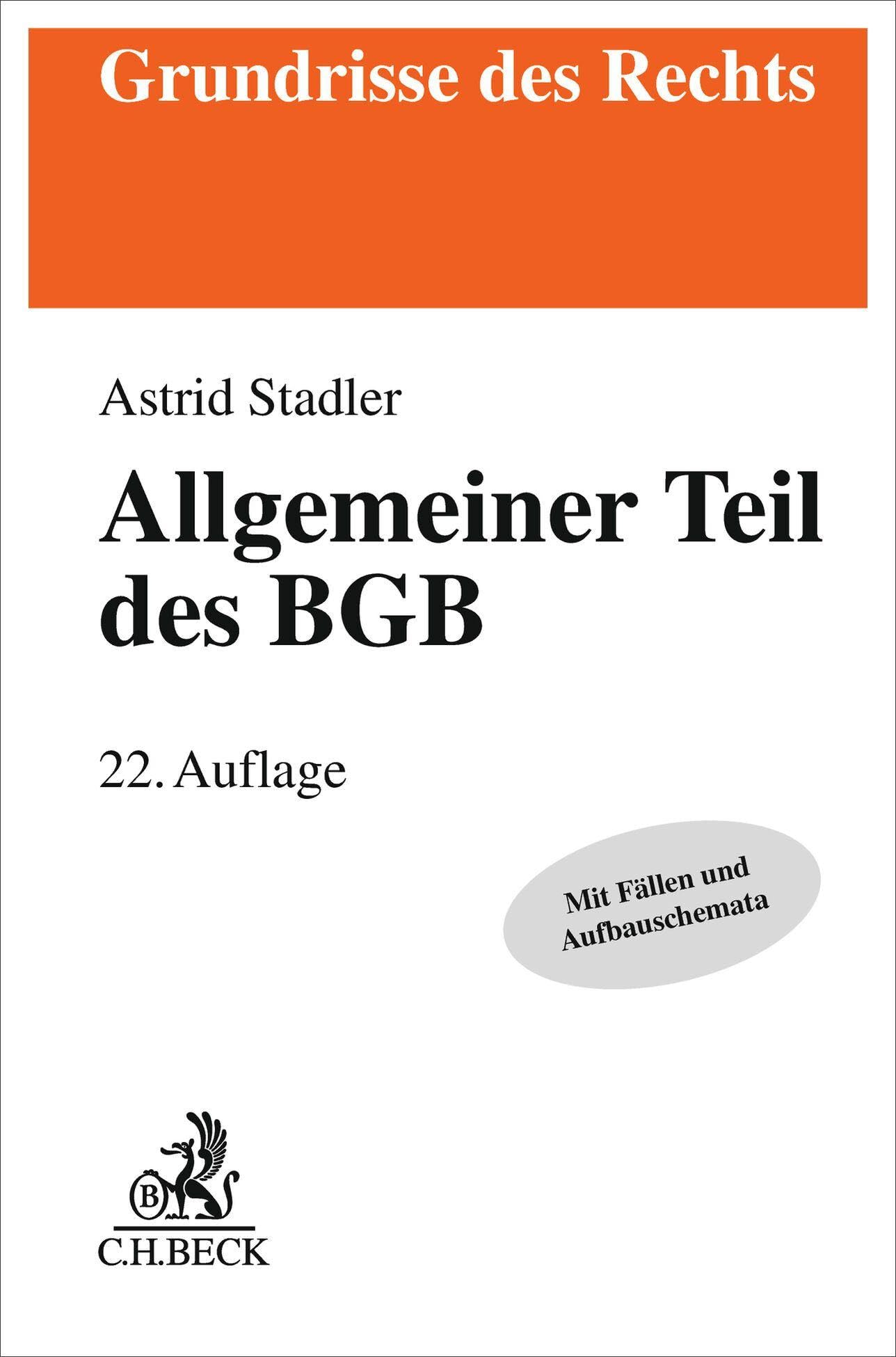 Allgemeiner Teil des BGB (Grundrisse des Rechts)