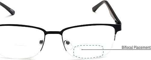 Miniatura 2 de Gafas de lectura bifocales rectangulares en negro de Readers.com  The Polk  +2.25