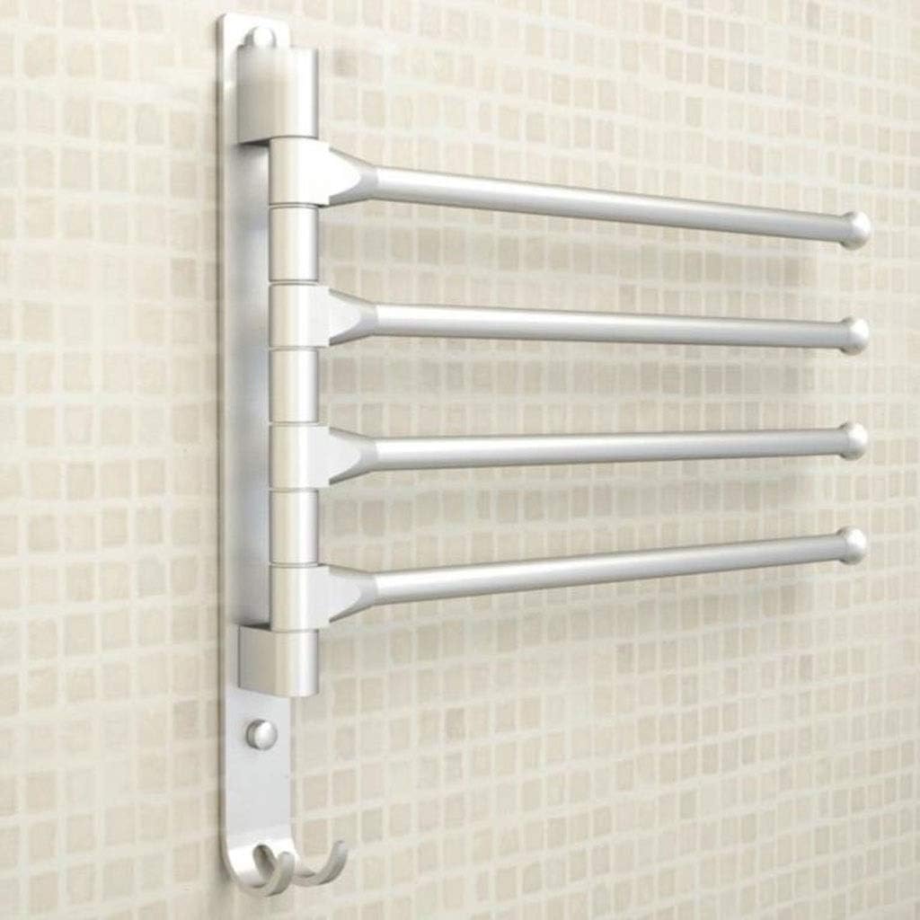 Space Aluminium Towel Rack Arms Towel Hanging with Hooks Bathroom Towel Rack Movable Towel Bars Bathroom Products