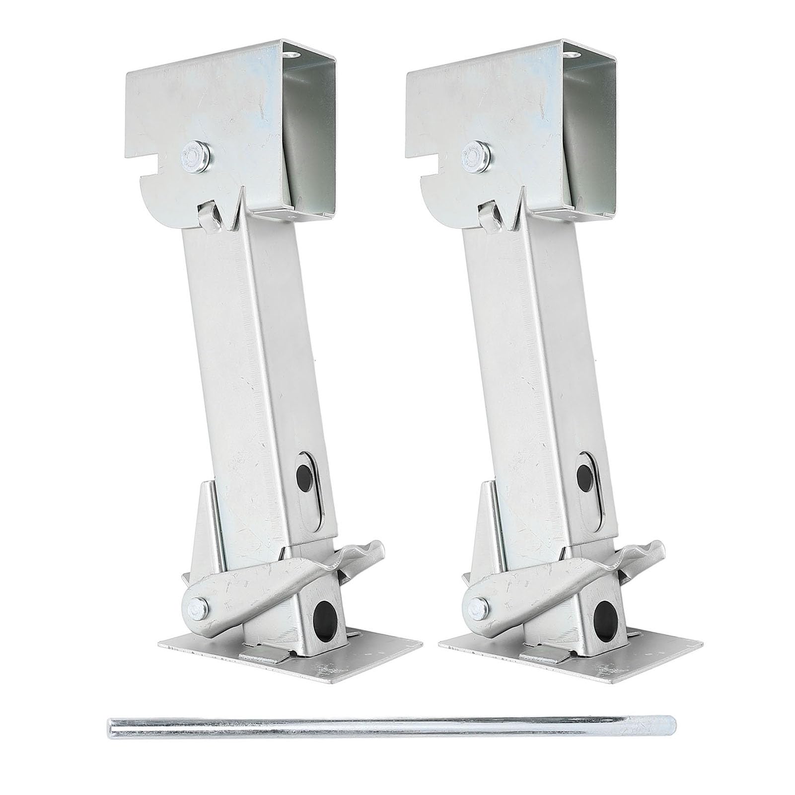 2PCS Stabilizer Jack 650lbs Support 1000lbs Lifting Capacity Galvanized Telescoping Adjustable Swing Down Stabilizer Jack Stand for RV Trailer