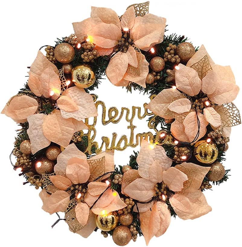 Couronne de Noël et de Thanksgiving ornée de magnifiques pommes de pin
